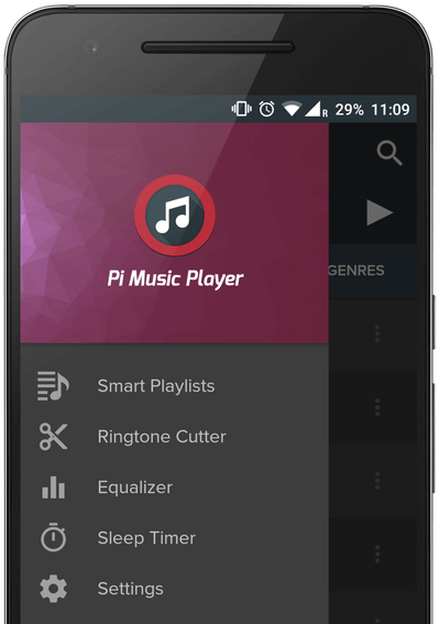 Pi music Player Features